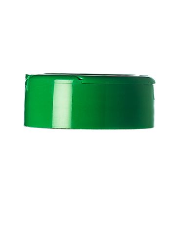 Green PP plastic 48-485 smooth skirt 5-hole flip top sifter spice lid with universal heat induction seal (HIS) liner