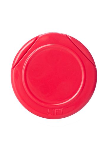 Red PP plastic 48-485 smooth skirt 5-hole flip top sifter spice cap with heat induction seal (HIS) liner