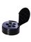 Black PP plastic flip top 5-hole spice lid with heat induction seal liner (HIS) and 48-485 neck finish (0.31 inch orifice)