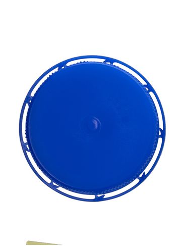 Blue HDPE plastic 38-400 tamper evident dairy lid with foam liner