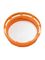 Orange HDPE plastic 38-400 tamper evident dairy lid with foam liner