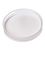 Natural-colored PP plastic 70-400 smooth skirt lid with foam liner
