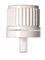 White PP plastic 18 mm tamper-evident dropper cap with inverted dropper tip with (0.9 mm orifice)