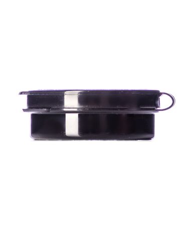 1/4 oz black PP plastic hinged container