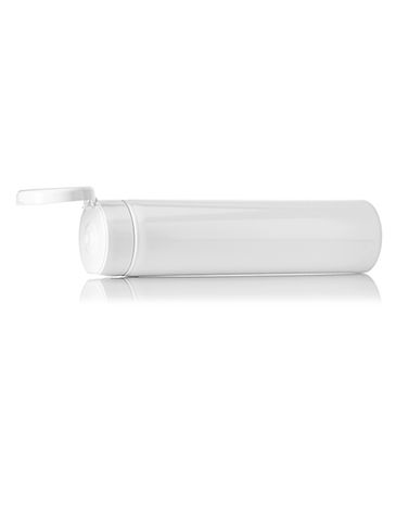 8 oz glossy white LDPE plastic 5-layer tube with flip cap and heat induction seal (HIS) liner (5mm orifice)