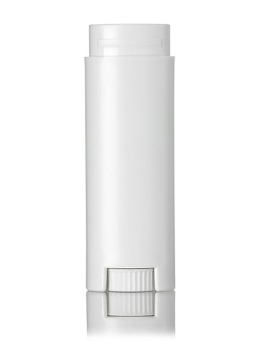 1/8 oz white PP plastic oval lip balm tube (lid sold separately)