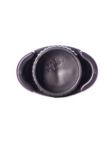1/8 oz black PP plastic oval-shaped lip balm tube with dial (lid not included)