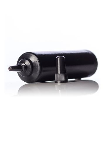 0.875 x 2.625 inch black LDPE plastic 1/2 oz tube with cap