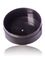1.5 oz black PP (plastic) snap jar