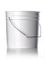 1 gallon white HDPE plastic pail of 65 mil thickness with handle