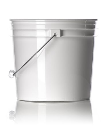 1 gallon white HDPE plastic pail