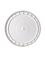 White HDPE plastic tear-tab lid with gasket of 75 mil thickness for 2 gallon round pail
