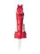 Red and white plastic 28-400 adjustable nozzle trigger sprayer with 9.75 inch dip tube (1.3 cc output)