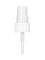 White PP plastic 24-410 ribbed skirt regular mist fingertip sprayer with 8.25 inch dip tube (0.85 cc output)