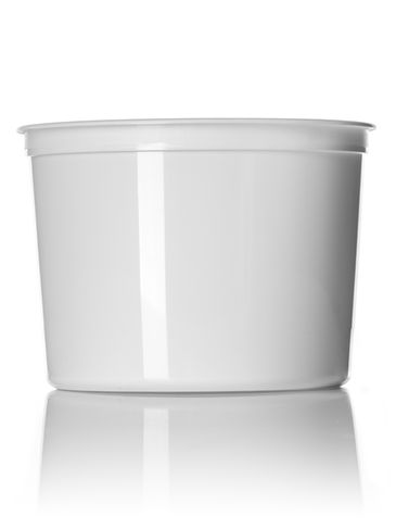 50.2 oz white PP plastic round tub