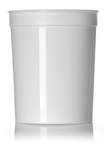 96 oz white PP plastic round tub