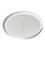 White HDPE plastic 3.5625 inch flat tub lid