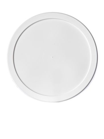 White LDPE plastic long-skirted tub lid