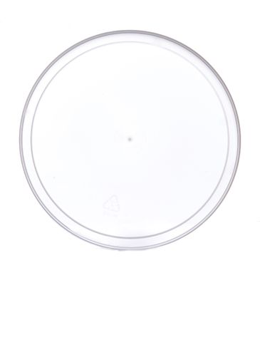 Natural-colored LDPE plastic 6.625 inch flat tub lid