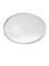 Natural-colored LDPE plastic 8.625 inch flat tub lid