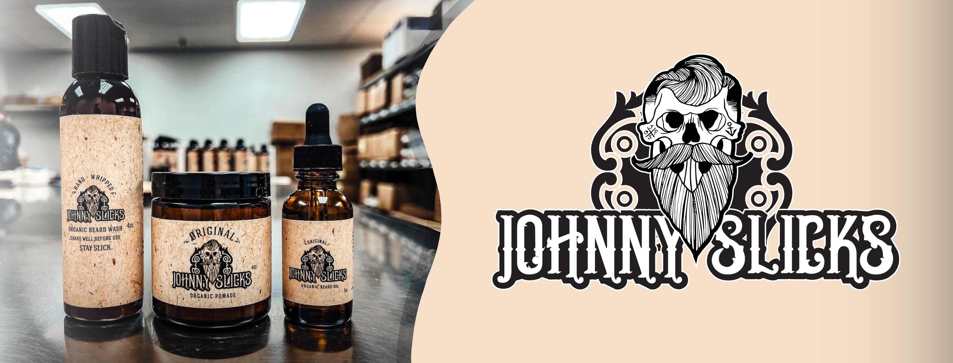 Johnny Slicks: Crafting and Packaging Organic Men's Grooming Products with Care