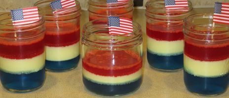 Red, White, and Blue Patriotic Layered Jell-O